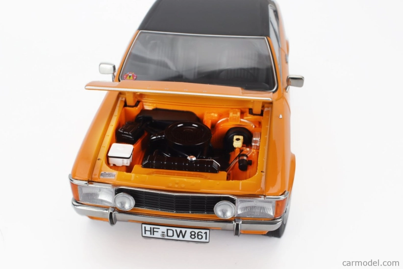 Cestovné modely áut Ford england Granada Consul 2.3l V6 Gt Coupe Ii Series 1975 1:18 Orange Black