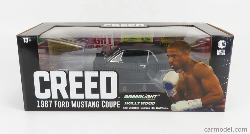 Greenlight Ford usa Mustang Coupe 1967 - Adonis Creed's 1:18 Matt Black