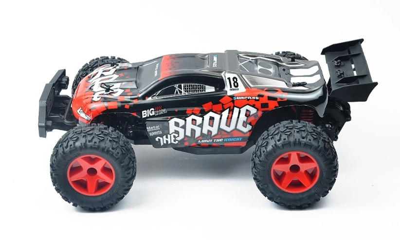 RC auto Pioneer Brave, čiernočervená