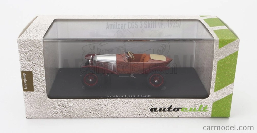 Autocult Amilcar Cgs 3 Skiff Francúzsko 1925 1:43 Strieborná červená