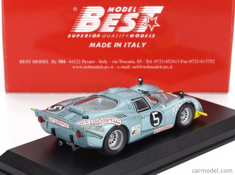 Best-model Alfa romeo 33.2 N 5 Circuito De Restinga 1974 Santos Peras 1:43 Světle Modrá Žlutá