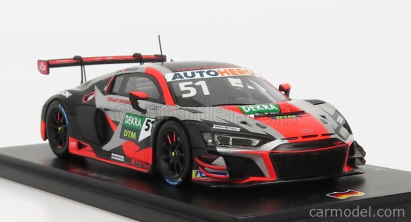 Spark-model Audi R8 Lms Gt3 Team Rosberg N 51 Dtm Season 2021 N.muller 1:43 Silver Red
