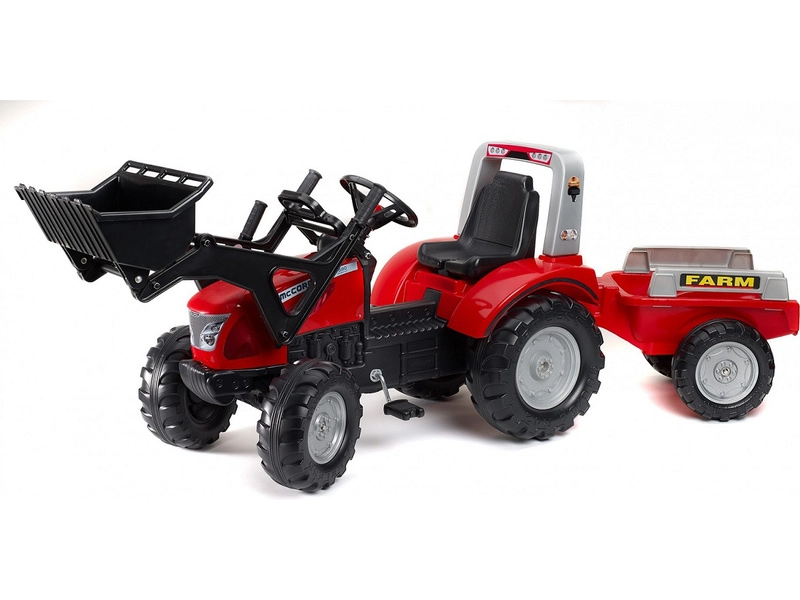 FALK – Šliapací traktor McCormick s nakladačom a vlečkou