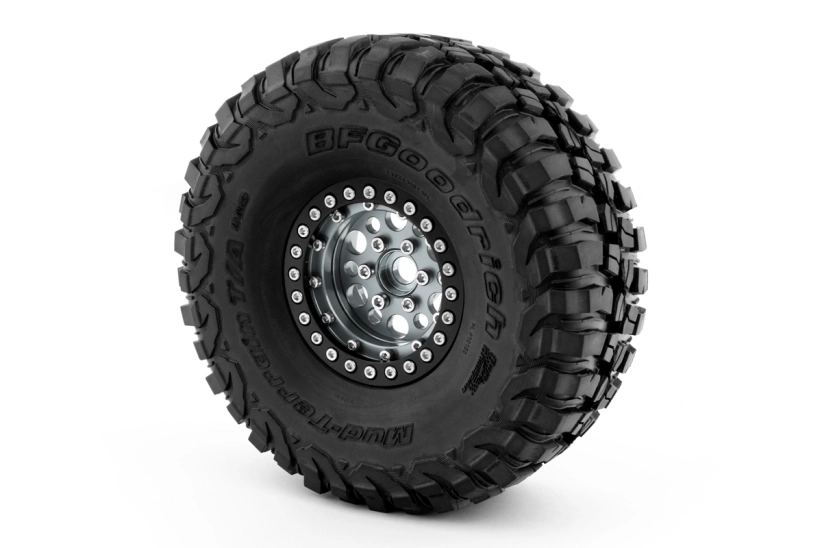 1,9'' hliníkové disky pre 1/10 crawler/expedition strieborné - 2 ks