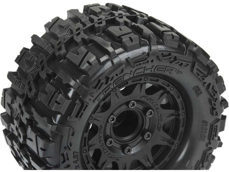 Kolesá Pro-Line 2,8", pneumatiky Trencher HP Belted, čierny disk Raid H12 (2)