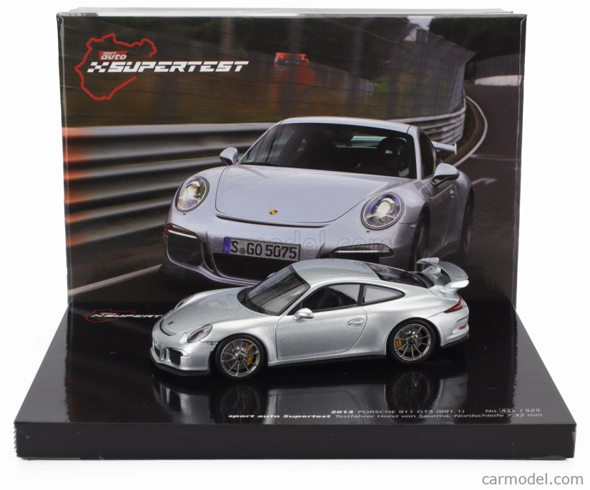 Minichamps Porsche 911 991 Gt3 Coupe 2012 1:43 Silver