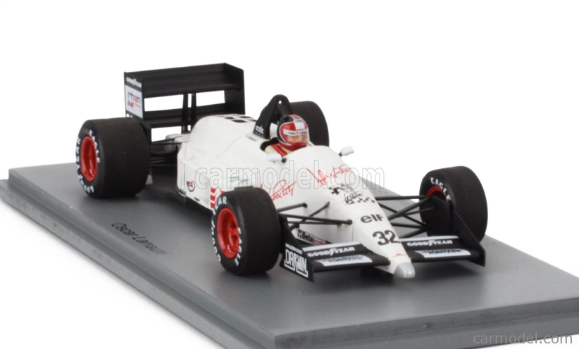 Spark-model Eurobrun F1  Er188 N 32 Monaco Gp 1988 Oscar Larrauri 1:43 Bílá