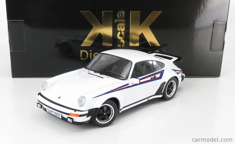Porsche 911 930 Turbo Coupe 1976 v mierke 1:18 biela