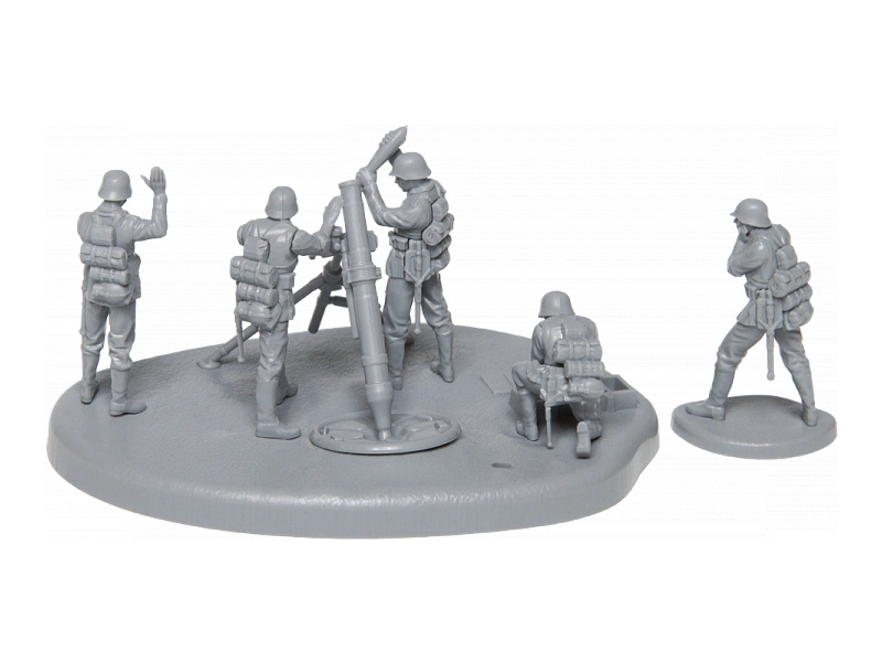 Zvezda German 120 mm Mortar w/Crew (Snap kit) (1:72)