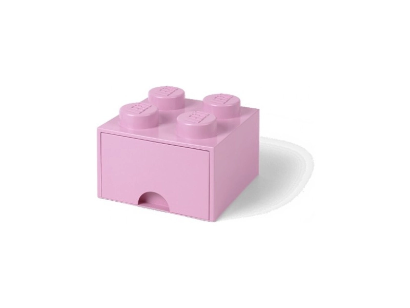 LEGO úložný box so zásuvkou 250x250x180mm – svetloružový
