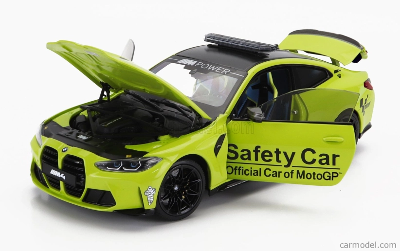 Minichamps BMW 4-series M4 Coupe (g82) Safety Car Motogp Season 2020 1:18 Žlutá