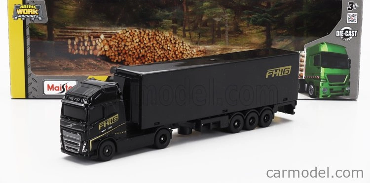 Maisto Volvo Fh16 Xl 750 Truck Trasporto Tronchi Trunk Transport 2018 1:64 modrá čierna