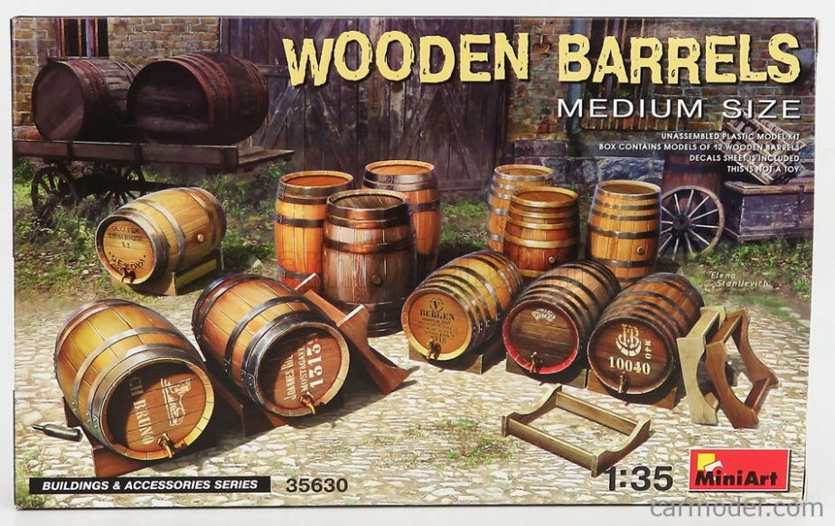 Miniart Príslušenstvo Botti Barili Di Legno - Drevené sudy 1:35 /