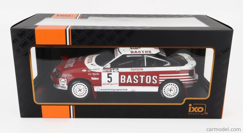 Ixo-models Toyota Celica Gt-four St165 Bastos N 5 Rally Haspengouw 1990 R.verreydt - G.biar 1:18 Červená Biela