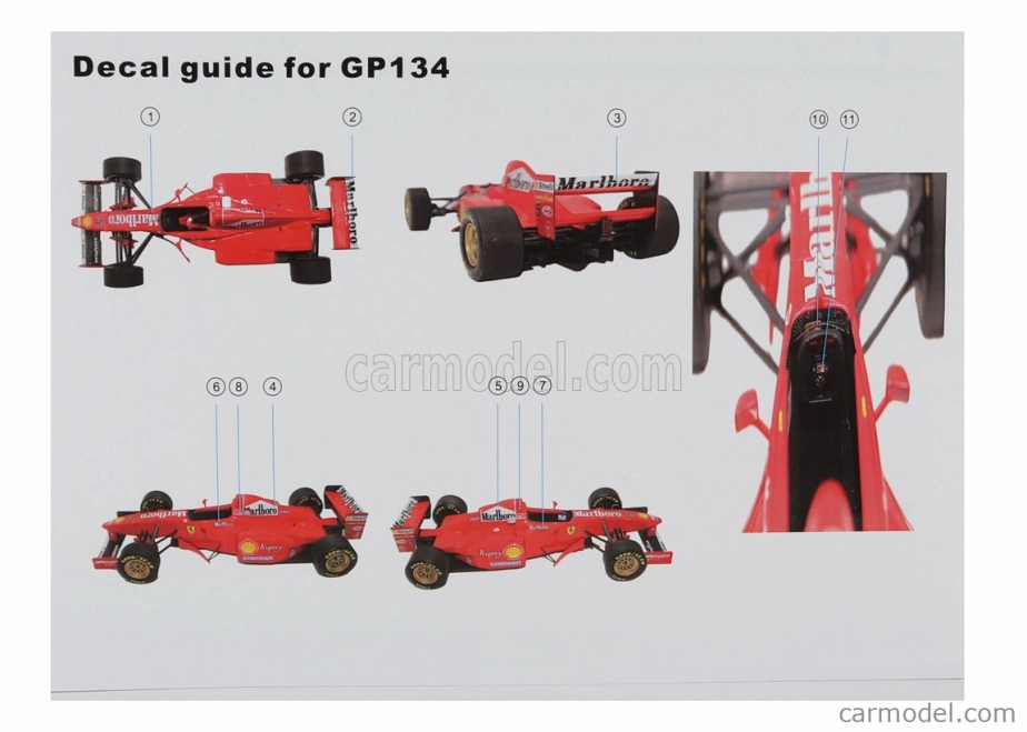 Replika Ferrari F1 F310b Team Scuderia Ferrari Marlboro N 5 Winner Canada Gp 1997 Michael Schumacher - Con Vetrina - S vitrínou 1:18 Červená Biela