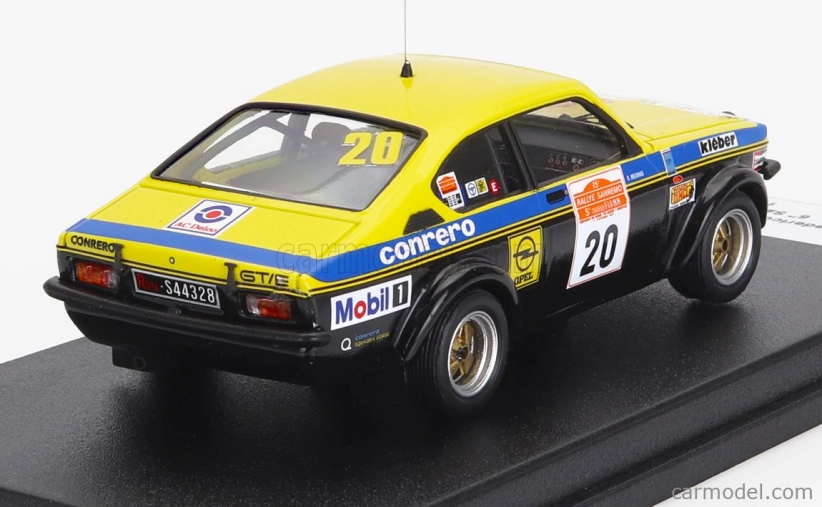 Trofeu Opel Kadett Gt/e (night Version) N 20 Rally Sanremo 1977 F.ormezzano - R.meiohas 1:43 Žlutá Černá