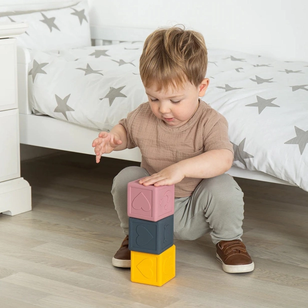 Bigjigs Toys Silikonové senzorické kostky