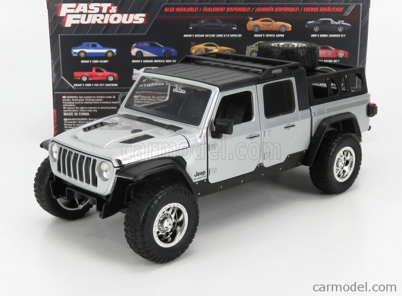 Jada Jeep Wrangler Gladiator 2020 - Rýchlo a zbesilo 9 - Hobbs a Shaw 1:24 Strieborná