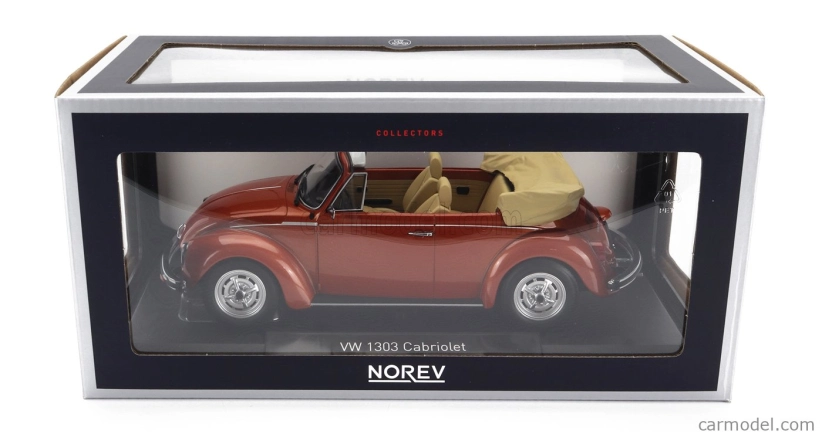Norev Volkswagen Beetle 1303 Cabriolet otvorený 1976 1:18 Hnedá farba