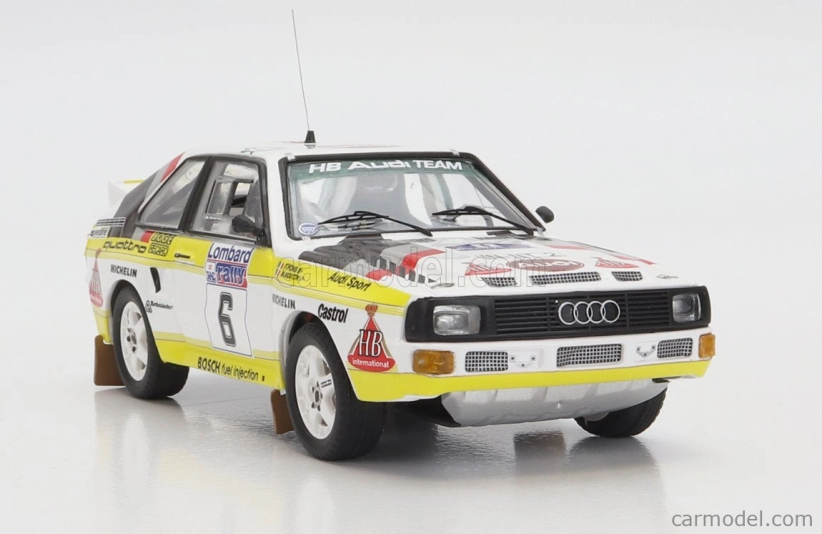 Trofeu Audi Quattro Sport Team Hb N 6 Rally Rac Lombard 1984 M.mouton - F.pons 1:43 Biela Žltá Hnedá