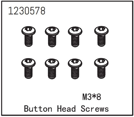 Button Head Screw M3*8 (8)