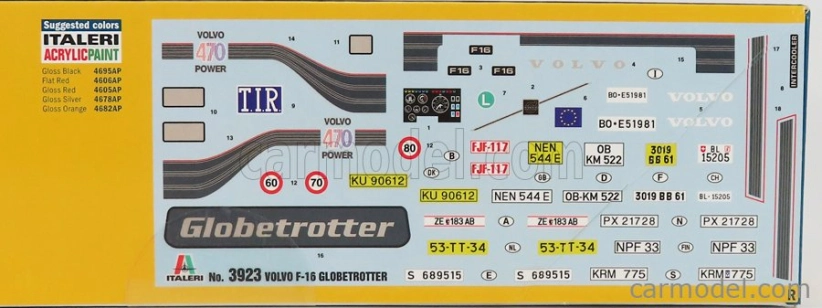 Italeri Volvo F16 Intercooler Tractor Truck 2-assi 1982 1:24 /