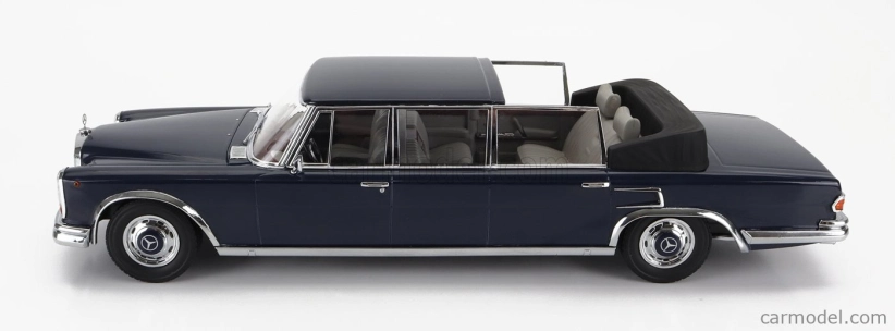 Kk-scale Mercedes benz S-class 600 Pullman (w100) Landaulet Semiconvertible 1964 1:18 Dark Blue