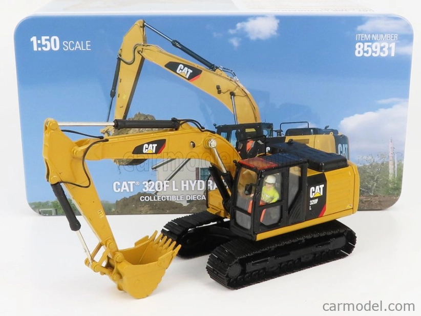 Dm-models Caterpillar Cat320f L Escavatore Cingolato - traktor hydraulické rýpadlo 1:50 žltá čierna
