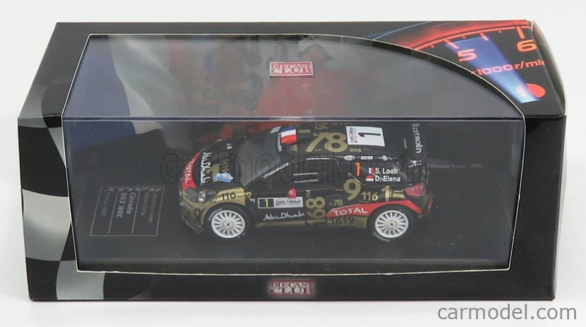 Ixo-models Citroen Citroen Ds3 Abu Dhabi Wrc N 1 Rally Francúzsko 2013 S.loeb - D.elena 1:43 Matná čierna zlatá červená