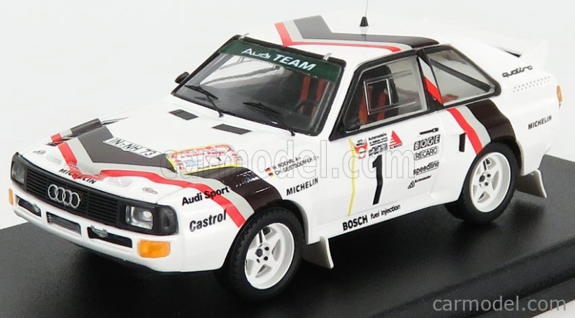 Trofeu Audi Quattro Sport N 1 Winner Rally Stadte 1984 - Štart Pretek Verzia W.rohrl - C.geistdorfer 1:43 Biela
