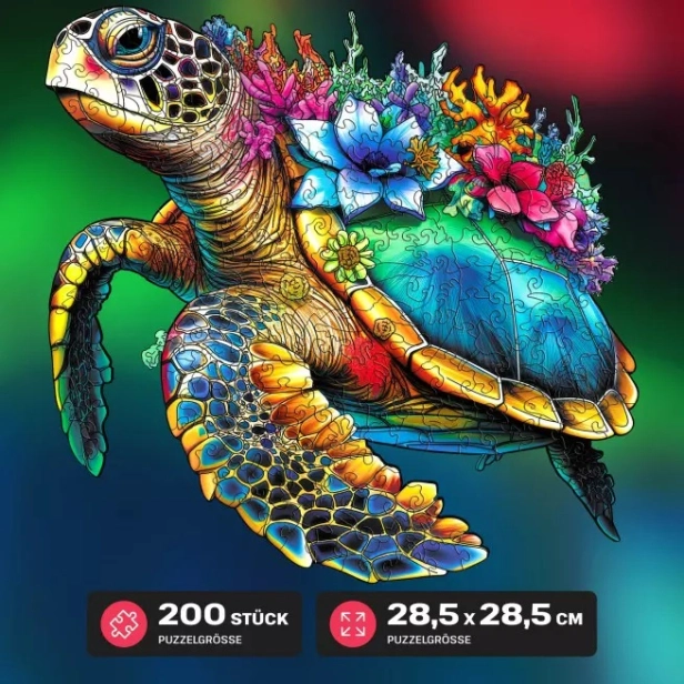 EscapeWelt Dřevěné puzzle Želva 200 dílků