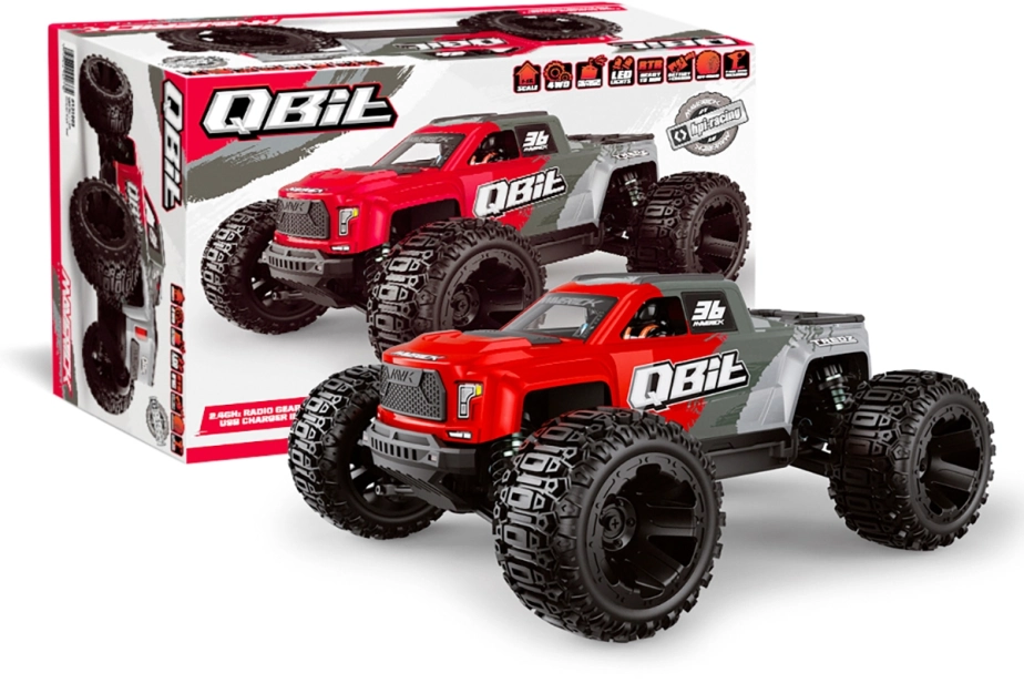 Qbit MT 1/16th Monster Truck - Červený
