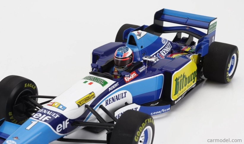 Minichamps Benetton F1  B195 Team Mild Seven Renault N 1 World Champion Winner Pacific Gp 1995 Michael Schumacher 1:18 Modrá Žlutá