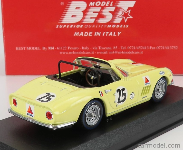 Best-model Ferrari 275 Gtb/4 Spider N 25 12h Sebring 1967 R.mccluggage - F.windridge 1:43 Žlutá