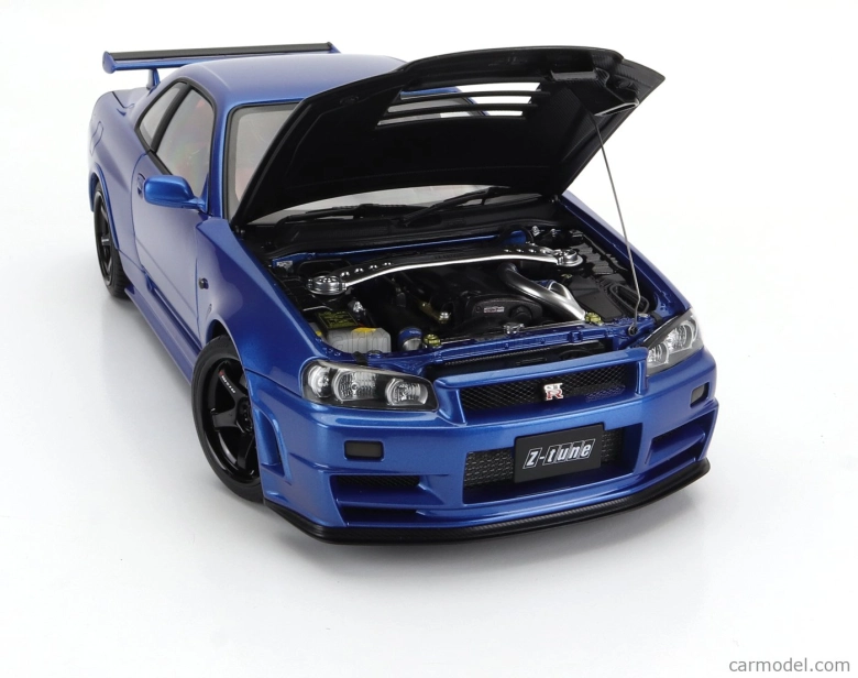 Autoart Nissan Skyline Gt-r (r34) Z-tune 2002 1:18 Bayside Blue Carbon