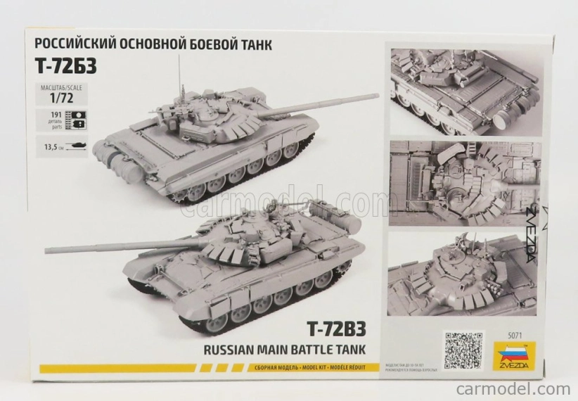 Zvezda Tank T-72b3 Russian Main 1945 1:72 /