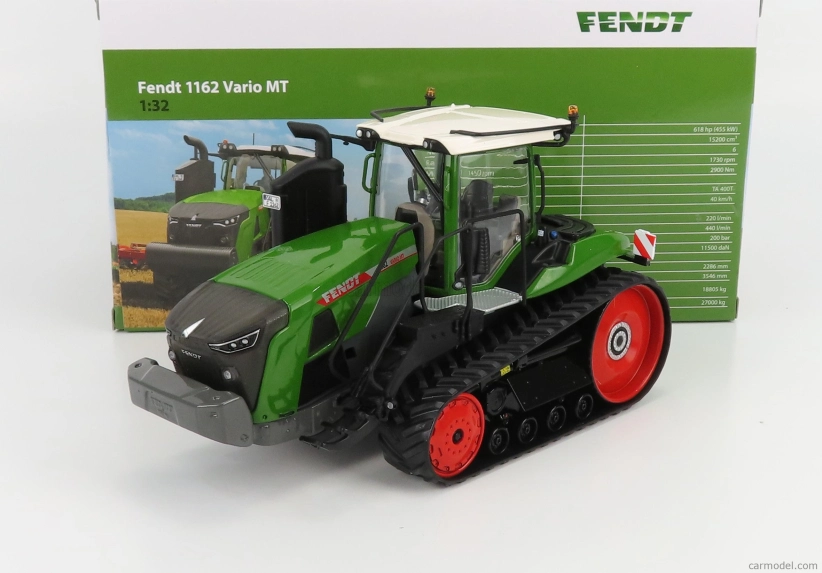 Dm-models Fendt Vario Mt 1162 Traktor Cingolato 2020 1:32 Zelená biela