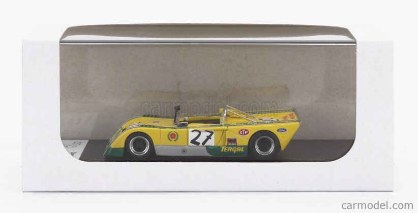 Trofeu Chevron B21 Fvc Cosworth N 27 Rally Vila Real 1972 John Bridges 1:43 Žlutá Zelená