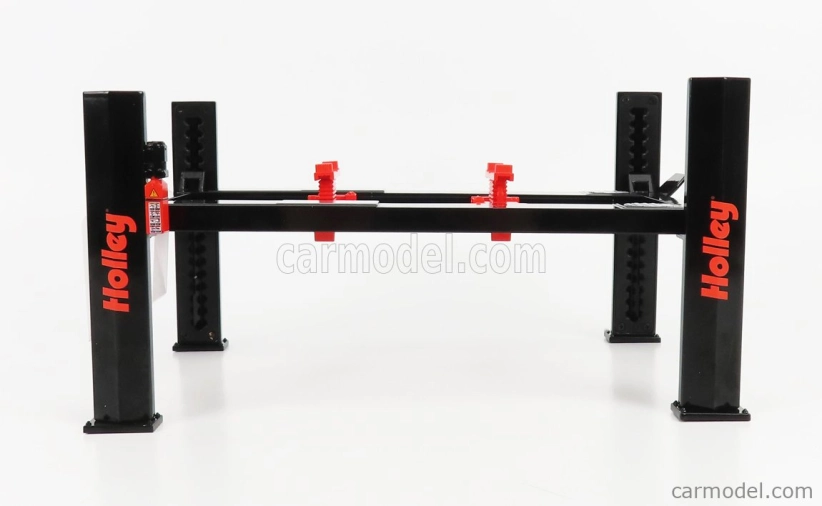 Greenlight Accessories Holley Performance Garážový set Officina - Ponte Sollevatore Auto - Four Post Lift 1:18 Čierna červená biela