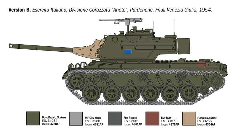 Italeri Datp Tank M47 Patton Wwii - Us Army - Nato Army 1945 - 1980 Military 1:35 /