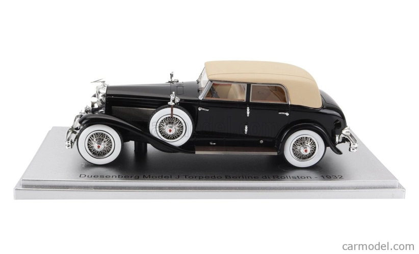 Kess-model Duesenberg Model J Torpedo Berline Rollston 1932 1:43 Čierna béžová