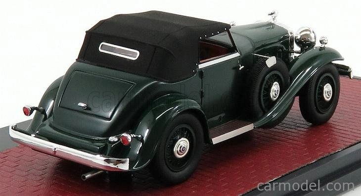 Matrix scale models Stutz Dv32 Super Bearcat Cabriolet Closed 1932 1:43 Zelená