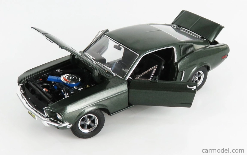 Greenlight Ford usa Mustang Gt390 Coupe 1968 - Bullit - Steve Mcqueen 1:18 Tmavo zelená Highland