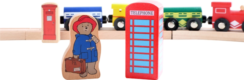 Malý drevený vláčik Paddington 43 kusov