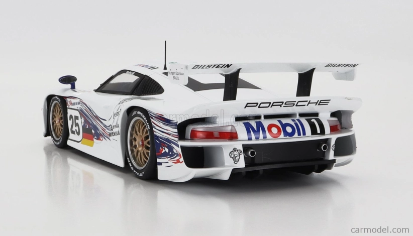 Werk83 Porsche 911 3.2l Gt1 Evo Team Porsche Ag N 25 24h Le Mans 1997 H.j.stuck - T.boutsen - B.wollek 1:18 Biela