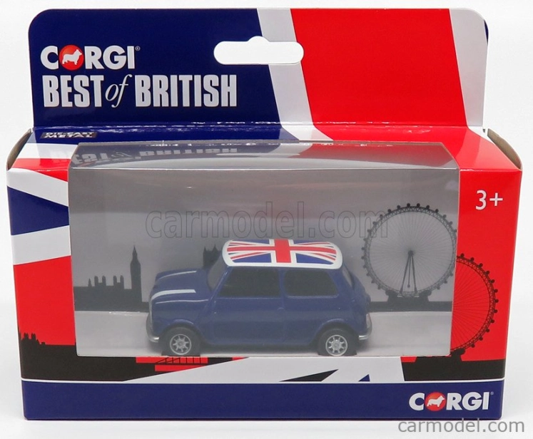 Corgi Mini Cooper 1961 - English Flag 1:36 Blue