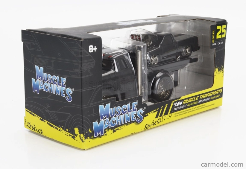 Maisto Chevrolet C-60 Flatbed Car Transporter 1966 With 454 Ss Pick-up Custom 1993 1:64 Black