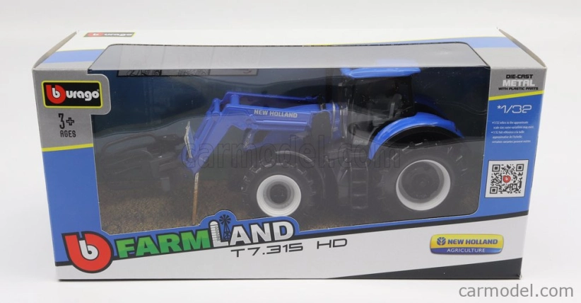 Bburago New holland T7.315 Tractor 2009 1:32 Blue