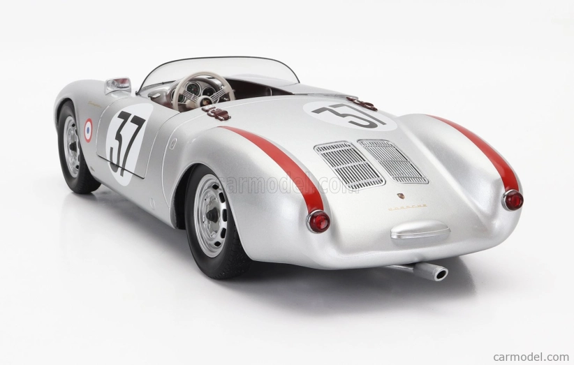 Porsche 550 Rs Spider 1.5l Team Porsche Kg N 37 24h Le Mans 1955 H.polensky - R.von Frankenberg 1:12 Silver
