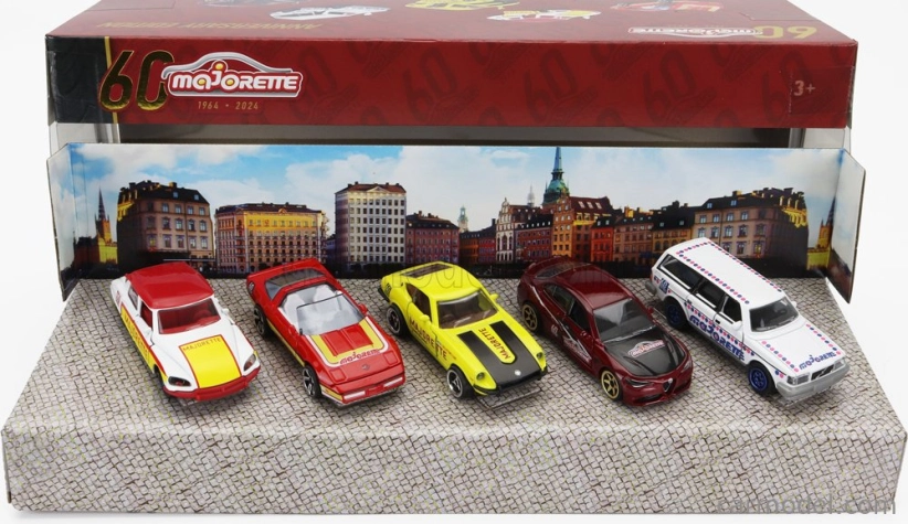 Majorette Alfa romeo Set Assortment 5 Cars Pieces - 60th Anniversary 1:64 Různé